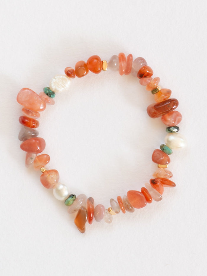 Atlas agate bracelet flat lay