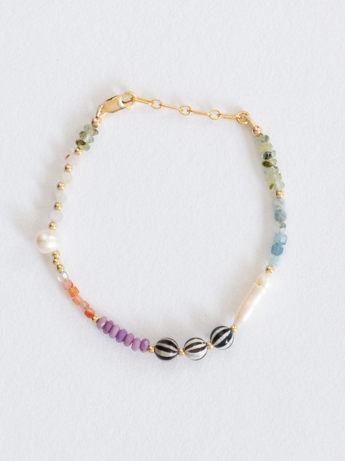 Baby gems bracelet with freshwater pearl