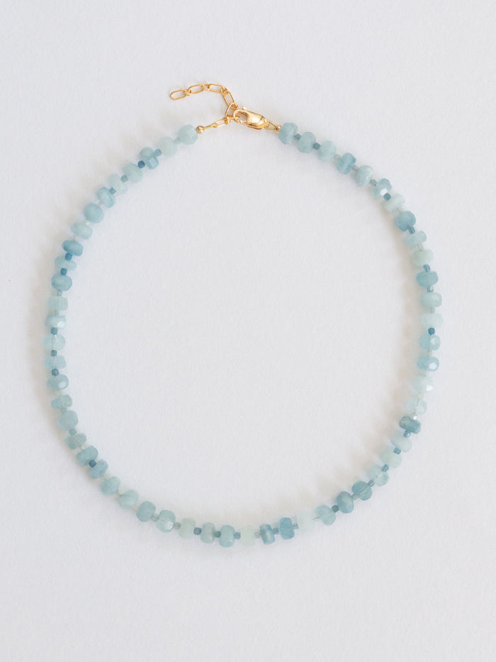 Clear skies aquamarine necklace