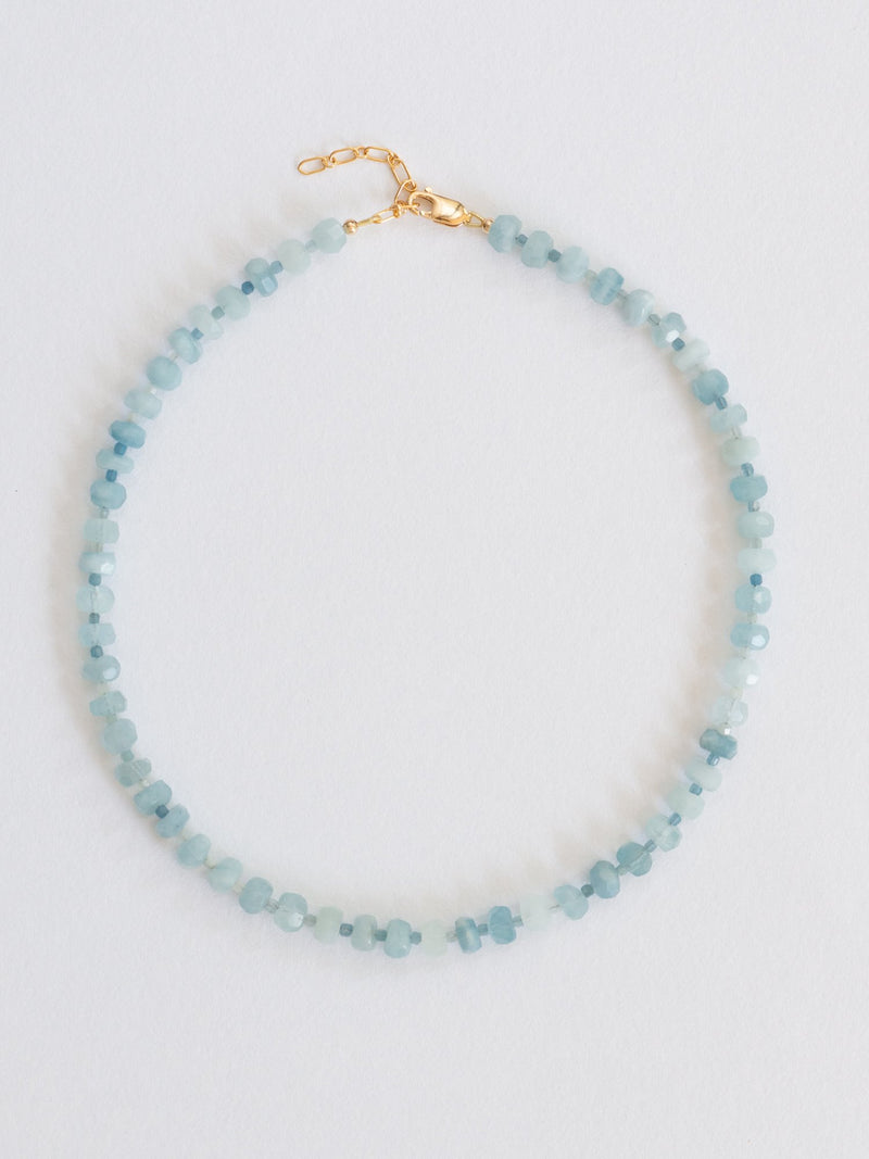Clear skies aquamarine necklace