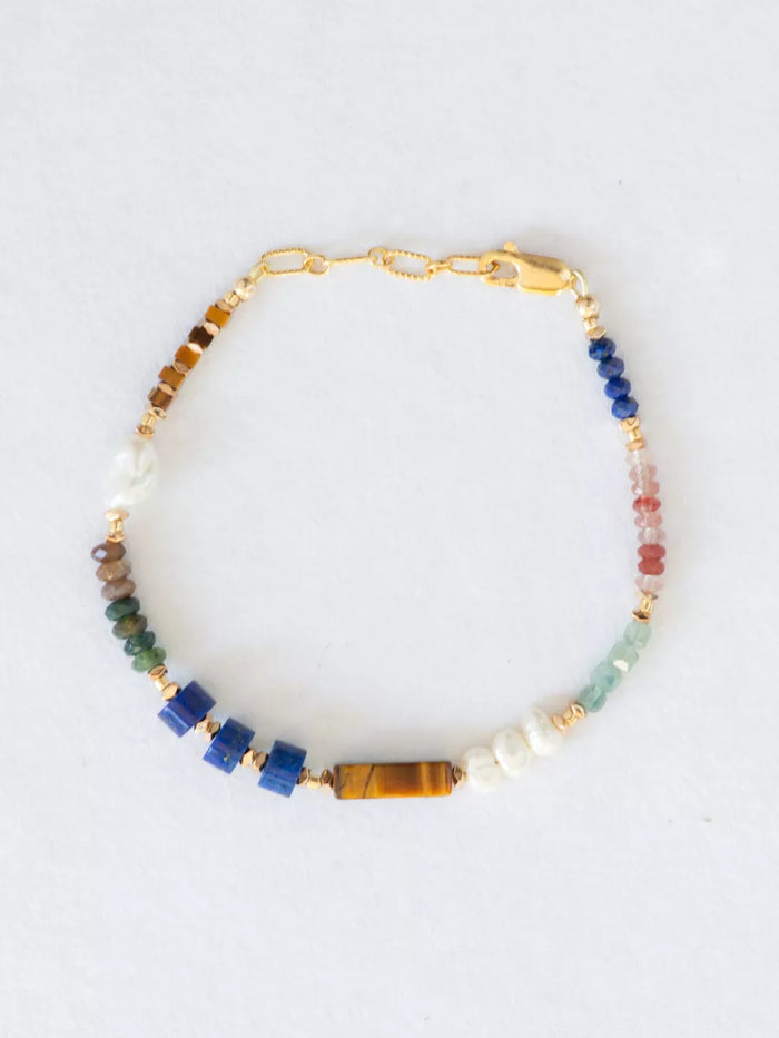 Lux Baby Gems bracelet flat lay.