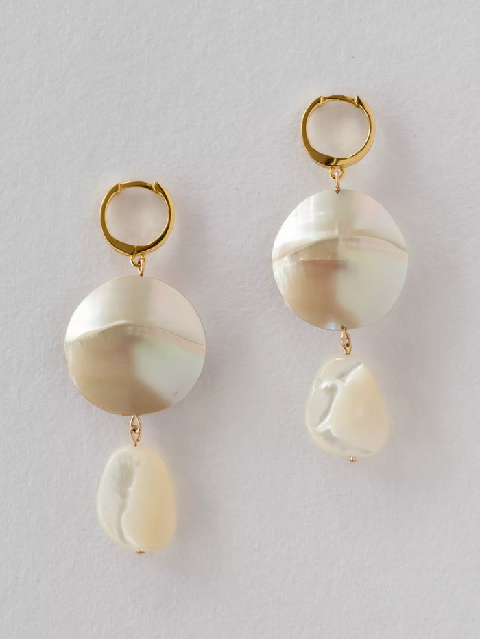 Moonbeam Shell Drop Earrings