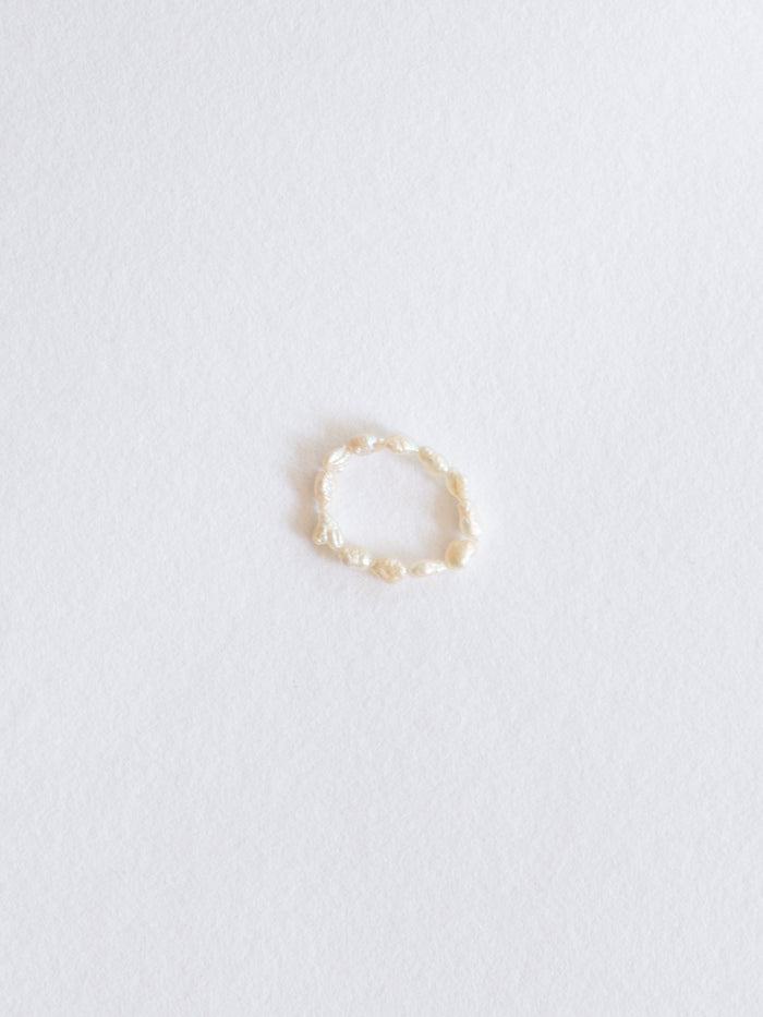 Pearl stretch ring natural