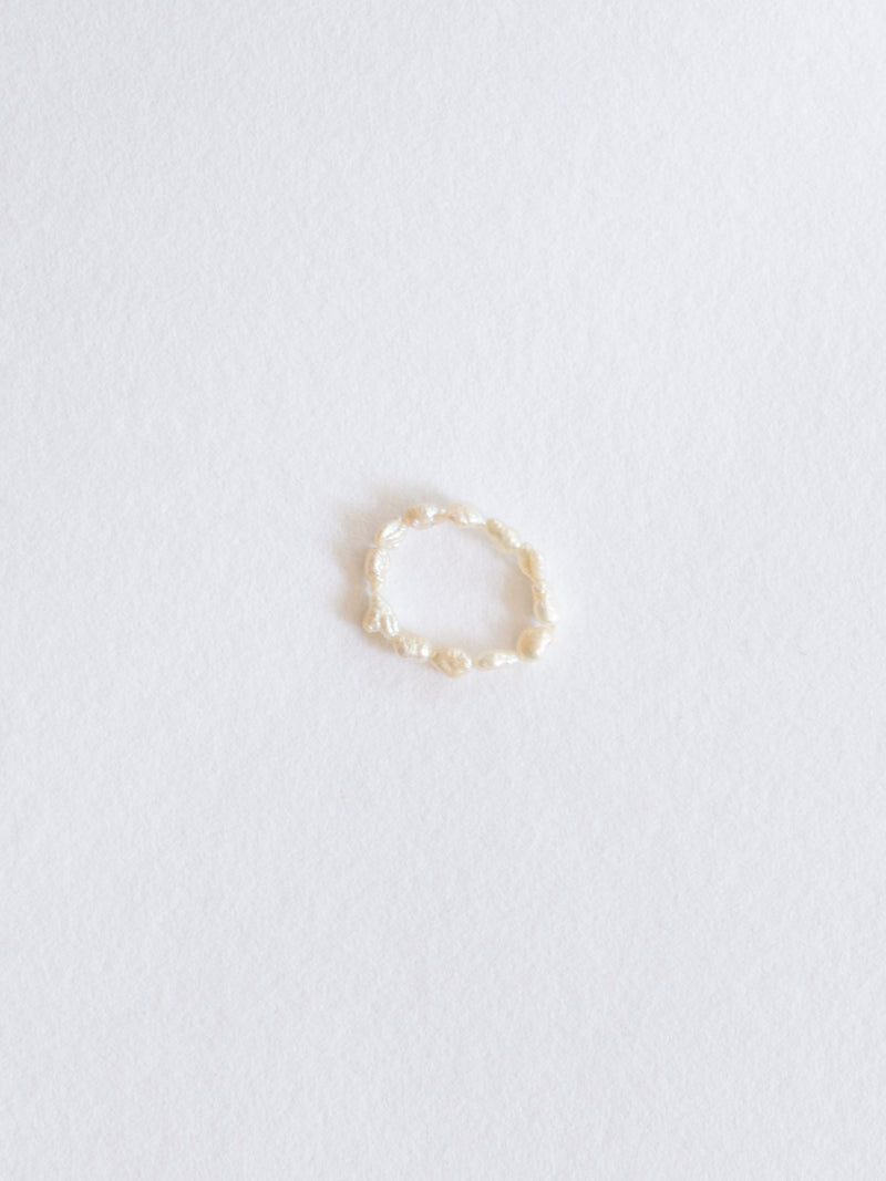 Pearl stretch ring natural