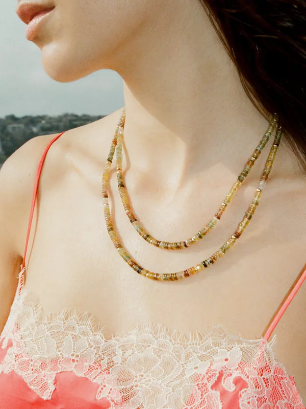Sunset Gradient Zircon Necklace by Leslie Lenhart Sunset Gradient Zircon Necklace by Leslie Lenhart