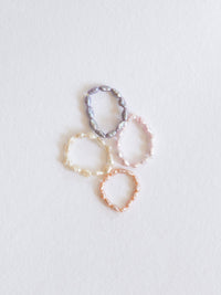 Vintage pearl stretch rings