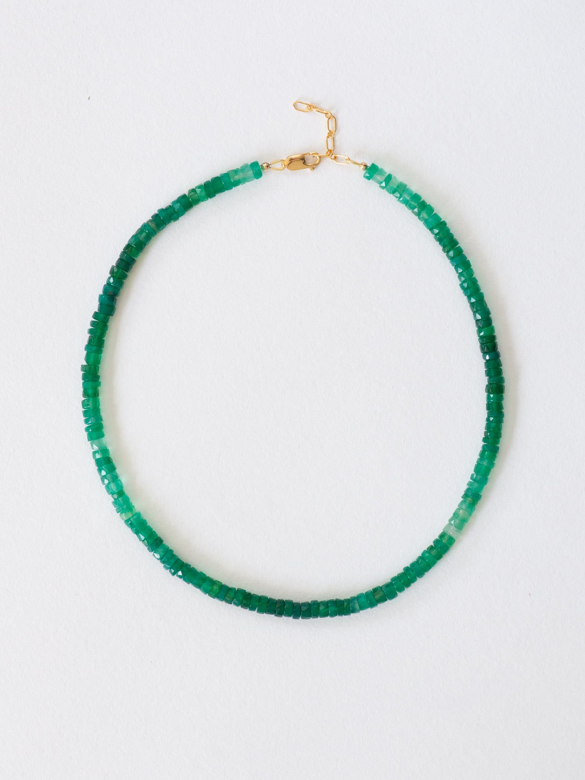 Viridis gradient chalcedony necklace
