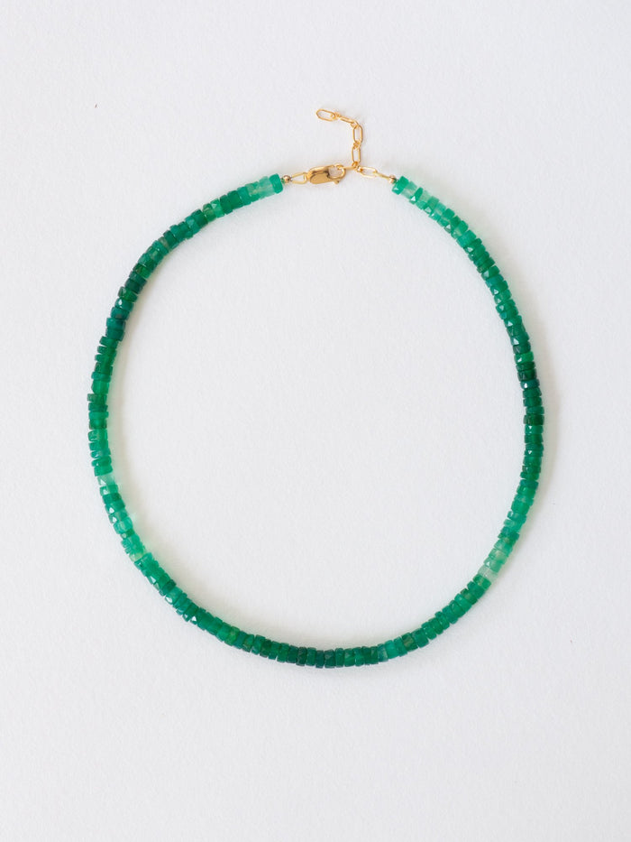 Viridis gradient chalcedony necklace